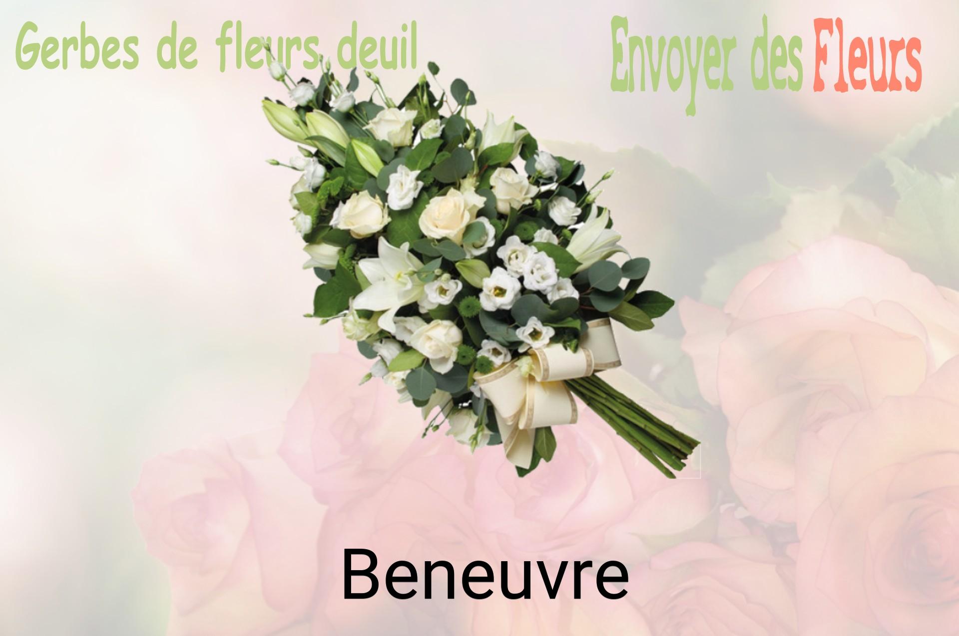 Gerbe de fleurs de deuil livrée à Beneuvre
